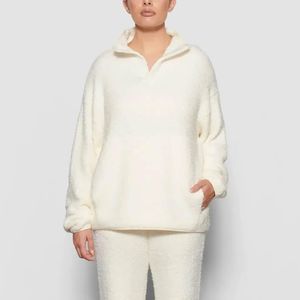 NWOT SKIMS Cozy Knit Pullover in Bone Size Large